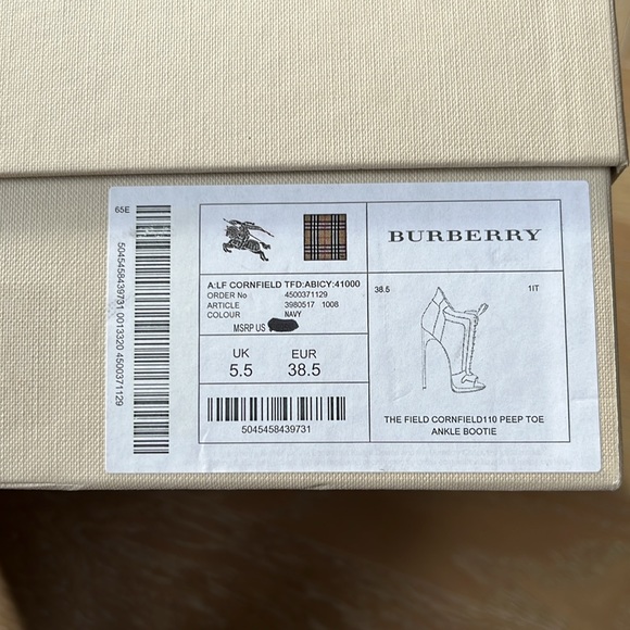 Authentic Burberry Peep Toe Ankle Booties - Picture 10 of 10